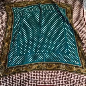 Large Club 7 Echo square silk scarf 35”